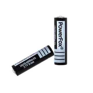Zwei PowerFox 18650-Akkus für Laserpointer